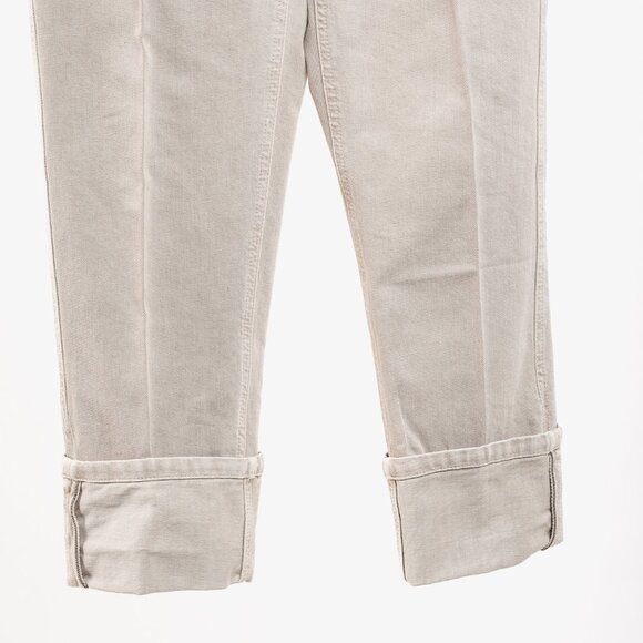 Brunello Cucinelli AW/23 Beige Monili-Beaded Mid-Rise Straight Leg Jeans - Picture 7 of 16
